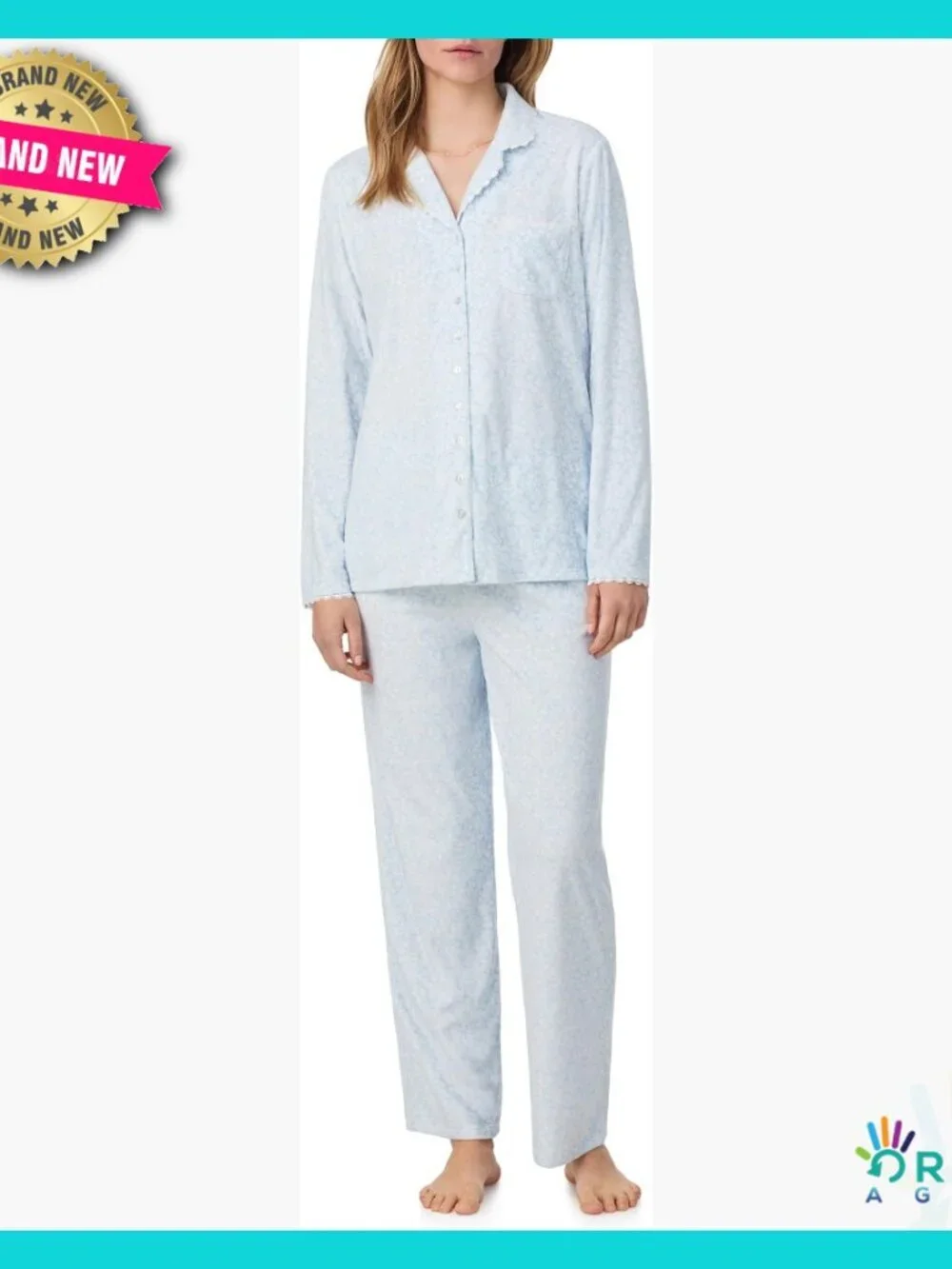 Long Sleeve Button Down Pajama Set Cozy Fleece Loungewear Classic Elegant